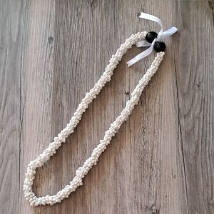 White Seashell Wedding Lei